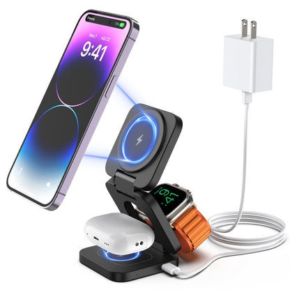 Three In One Magnetic Suction Wireless Charger