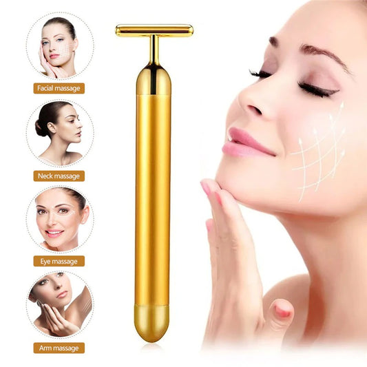 24K Gold T Beauty Bar Facial Roller Massager